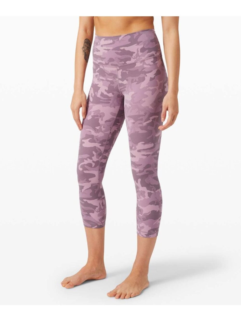 Lululemon Align Crop Leggings in Incognito Camo Pink Taupe Multi Size 4